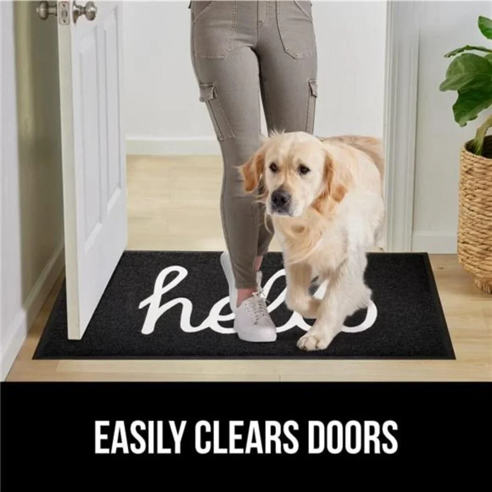 100% WaterResistant All Weather Hello Door Mat,Dirt Grabber Mesh Welcome Doormat